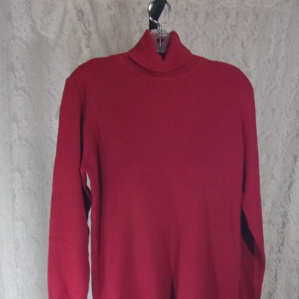 Cato Red Medium Knit Trutleneck Sweater NWT Size XL